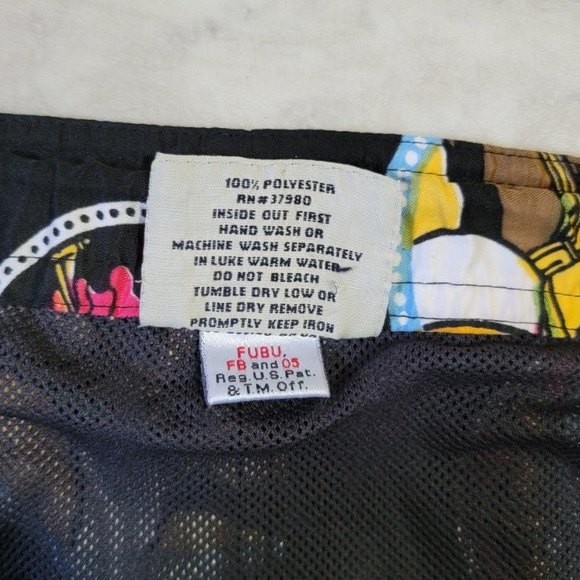 Vintage Fubu Fat Albert Character Allover Print Board Shorts Size XL - Picture 4 of 7